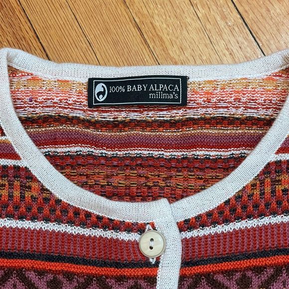 Women's Multicolor Patterned Cardigan - Picture 3 of 9